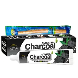معجون أسنان AK Charcoal 185 جم + مسواك FOC * 6 * 10