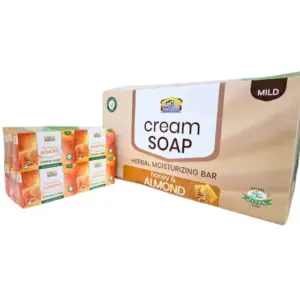 صورة كرتونة صابون الخير المغذي بالعسل وزيت اللوز الطبيعي وزن 100 جرام في عرض توفير يحتوي على 12 قطعة