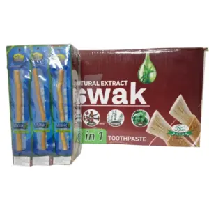 صورة كرتونة معجون أسنان جرين فالي بخلاصة المسواك الطبيعي مع مسواك مجاني في عرض توفير يحتوي على 6 قطع