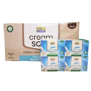 صورة كرتونة صابون الخير المغذي بحليب الماعز الطبيعي وزن 100 جرام في عرض توفير يحتوي على 12 قطعة
