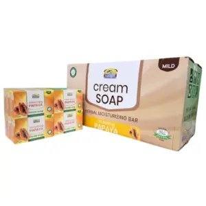 صورة كرتونة صابون الخير المنعش بخلاصة البابايا الطبيعية وزن 100 جرام في عرض توفير يحتوي على 12 قطعة