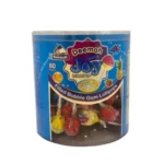 صورة عبوة مصاصات ديمة جوي الملونة والمغلفة فردياً في كرتونة عرض توفير (6 × 80 قطعة)