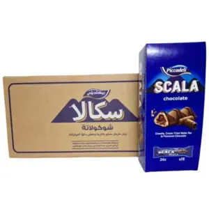 صورة كرتونة بيكاديلي سكالا (24 قطعة × 12 عبوة) شوكولاتة بالحليب مع الويفر والكريمة لعرض البيع بالجملة