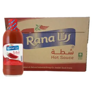 شطة رنا حارة 474 مل - كرتون 12 حبة - مكونات طبيعية 100% خالية من الألوان الاصطناعية.