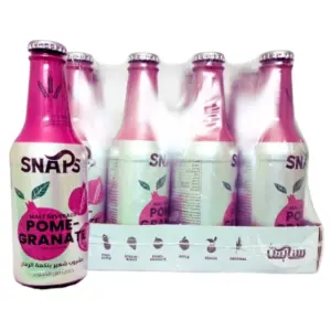 صورة كرتونة شراب شعير سنابس بنكهة الرمان (12 زجاجة × 250 مل) للارتواء والانتعاش اليومي