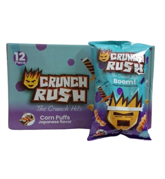 Crunch Rush Corn Puffs (Japanese Flavor) 64g x 12